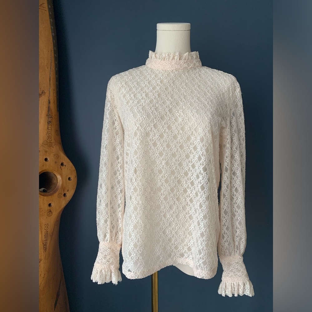 Sandro Lace Blouse - Cream